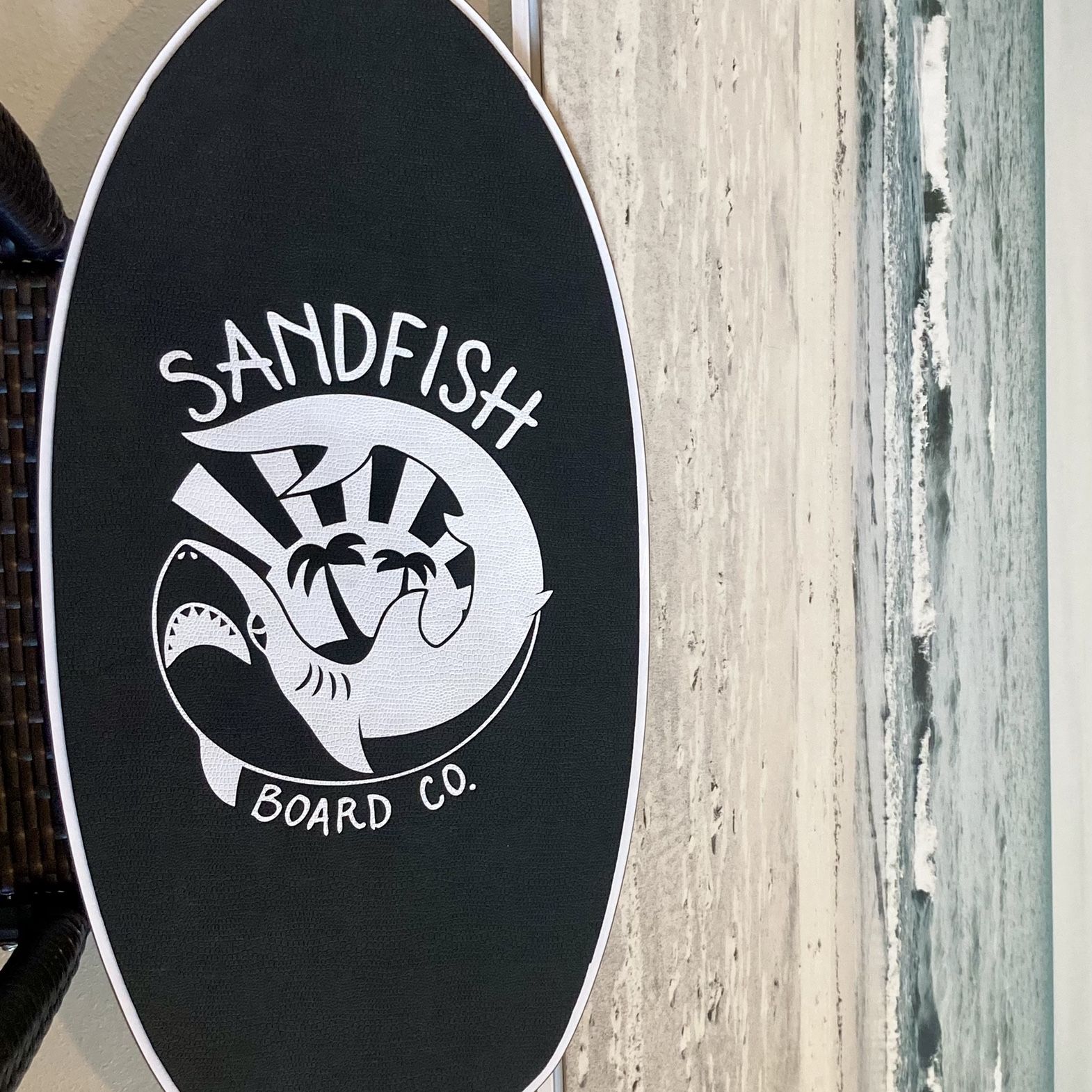 Sandfish Board Co. White Foam Traction Skimboard Cruiser for Sale