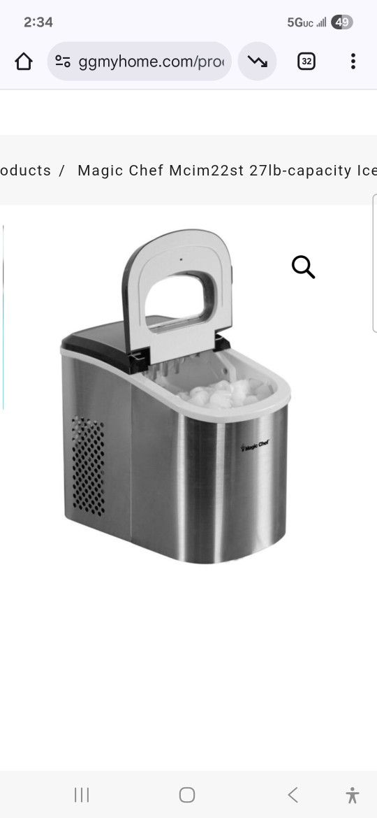 $50 MAGIC CHEF ICE MAKER