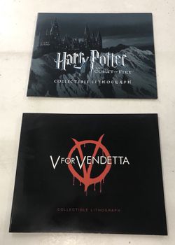 Lithograph: V for Vendetta & Harry Potter Goblet of Fire