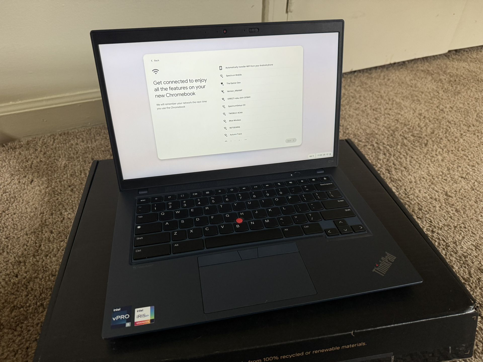 Thinkpad C14 Chromebook Enterprise (14” Intel) Laptop