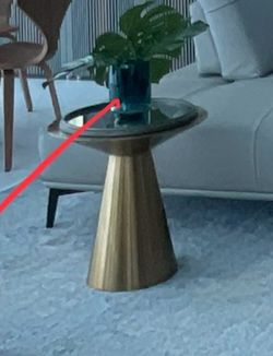 Gold side table