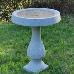 Birdbath Leaf Pedestal Bird Bath New