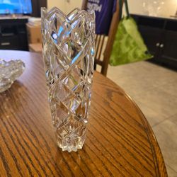 Clear Cut Crystal Glass Vase
