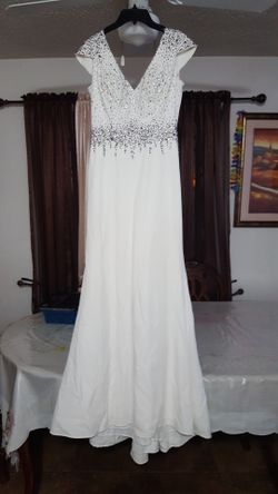 Ivory evening dress