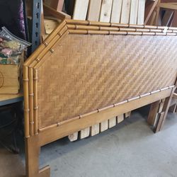 FULL OR QUEEN SIZE HEADBOARD. Boho Mid-Century sweetness!