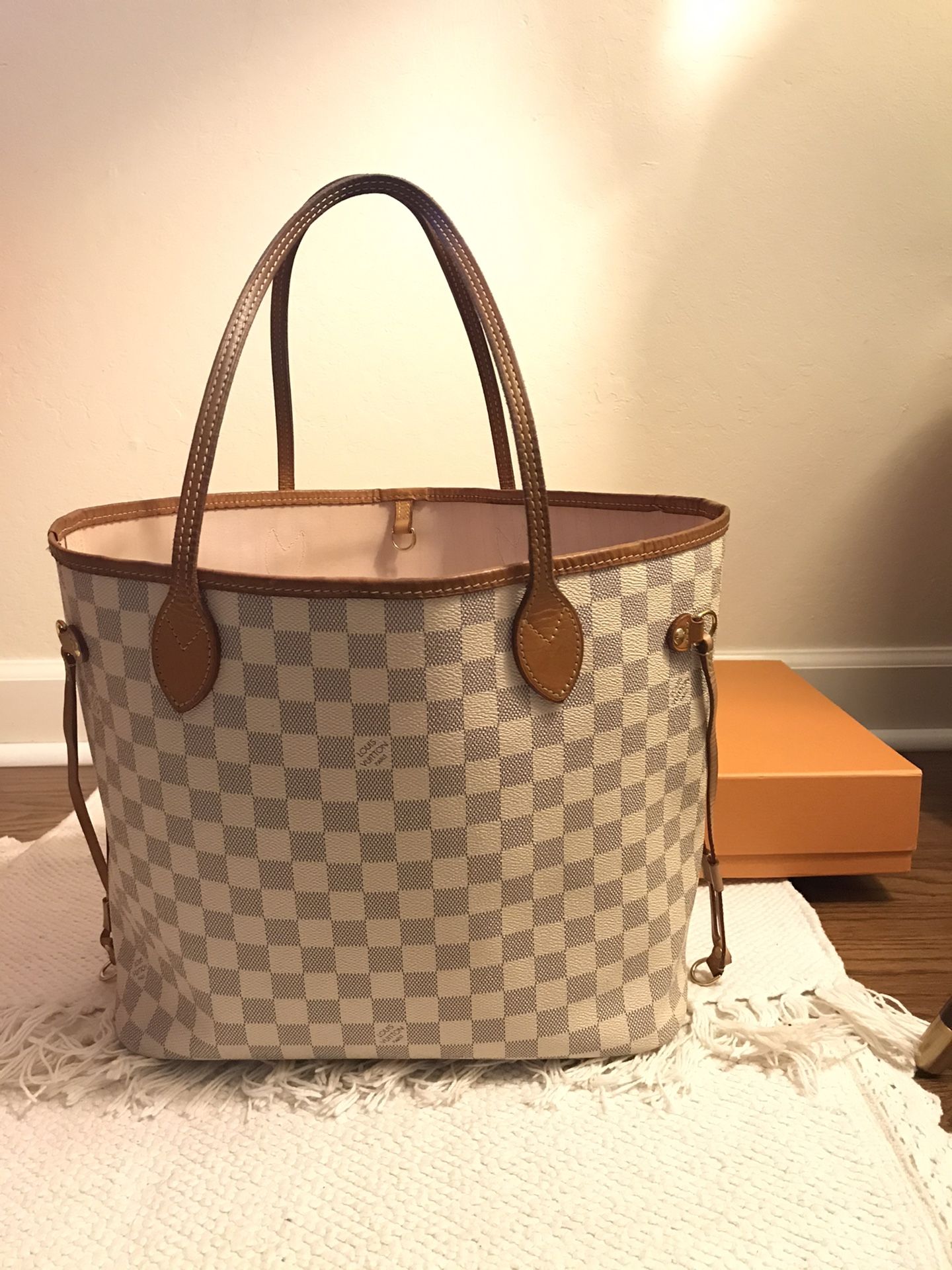 Authentic Louis Vuitton Neverfull MM Damier Azur