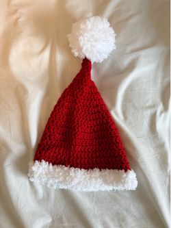 Crocheted baby Christmas hat