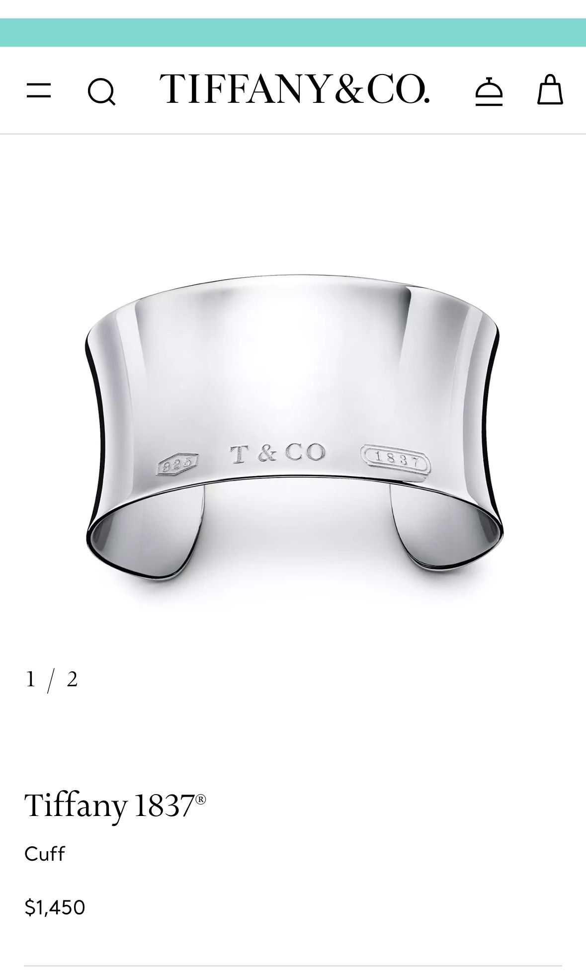 Tiffany & Co. 1837 Wide Cuff Bracelet  