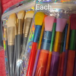 Beautiful And Colorful Makeup Brushes