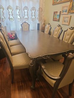 Dining Room Real Wood For 8 Person No Delivery Moving Sale