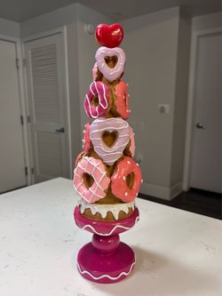 Donuts & Donut Hearts with Icing Ceramic Tree Home Decor NEW