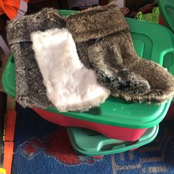 Faux Fur Xmas Stockings