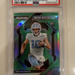2024 Panini Prizm Draft Picks - New Recruits Drake Maye #NR-DME Green Prizm (RC)