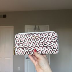 Pink White And Brown Kate Spade Morgan Fancy Wallet