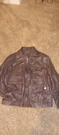 Mens Leather Jacket, Brown