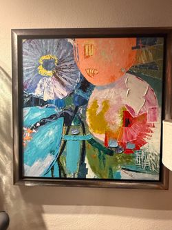 Framed acrylic painting (44 x 44 in)