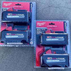 Milwaukee M18 18-Volt Lithium-Ion High Output 6.0Ah Battery Pack 4x  $265  New