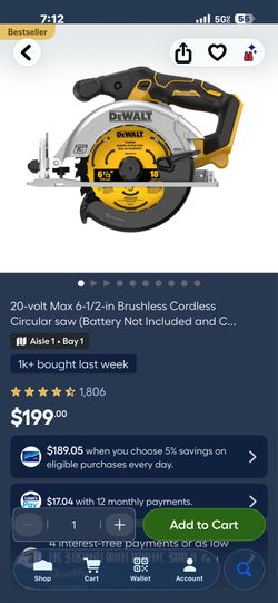 New!! Dewalt circular saw