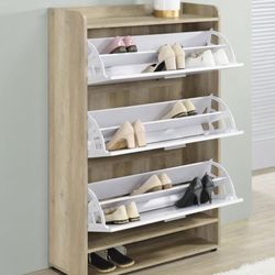 Vertical Maple Shoe Cabinet 