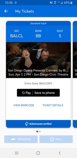 2 opera tixs