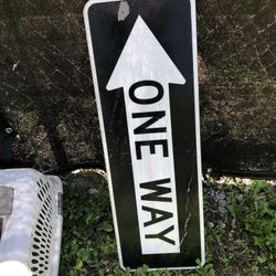 Sign 3 Ft ONE WAY Metal