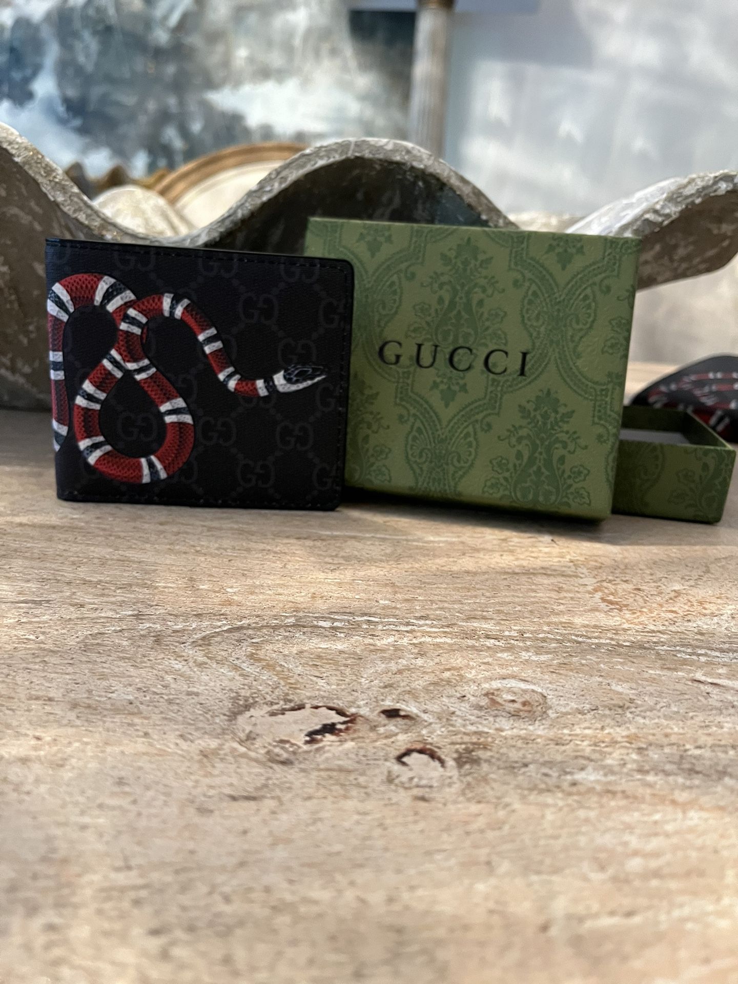 Black Handmade Snake Wallet