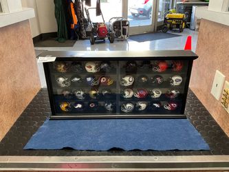 NFL 32 Team Mini Helmet Collection Display Case