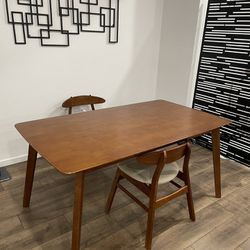 Mid Modern Century Dining Table Set (4 chairs)