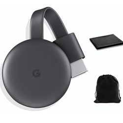 Google Chromecast - Streaming Device with HDMI Cable - Stream Shows, Music, Photos, and Sports from Your Phone to Your TV