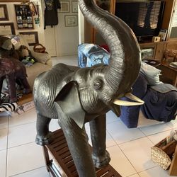 Giant Good Luck Leather Elephant