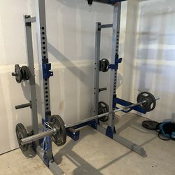 Squat Rack, Weights, & Misc Items