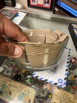 Set of three glass bowls for baking or serving