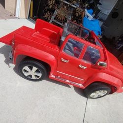 Red Silverado Kid's Truck With Charger