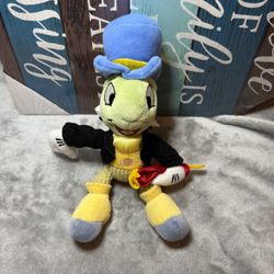 Jiminy Cricket Plush Toy 10" Jimmy Top Hat Snap Toys for Disney Pinocchio