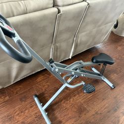 Foldable Squat Rider Machine for Glutes and Quads with Tension Bands
