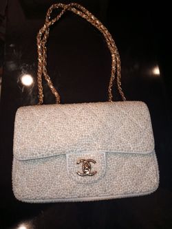 CC Pearl Purse and Earrings