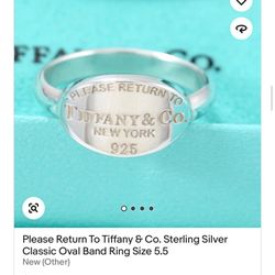 Oval Please Return To Tiffany’s Pinky Ring