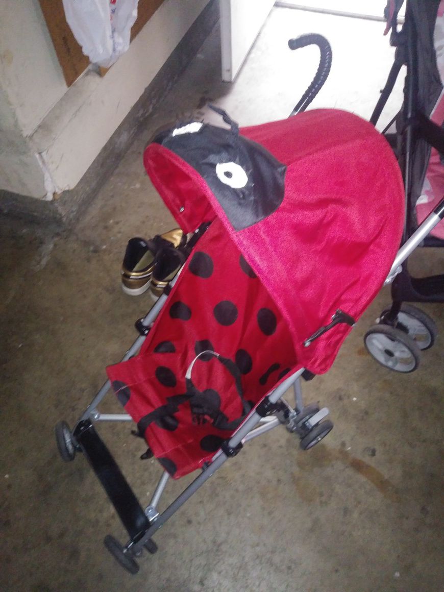 Ladybug umbrella stroller