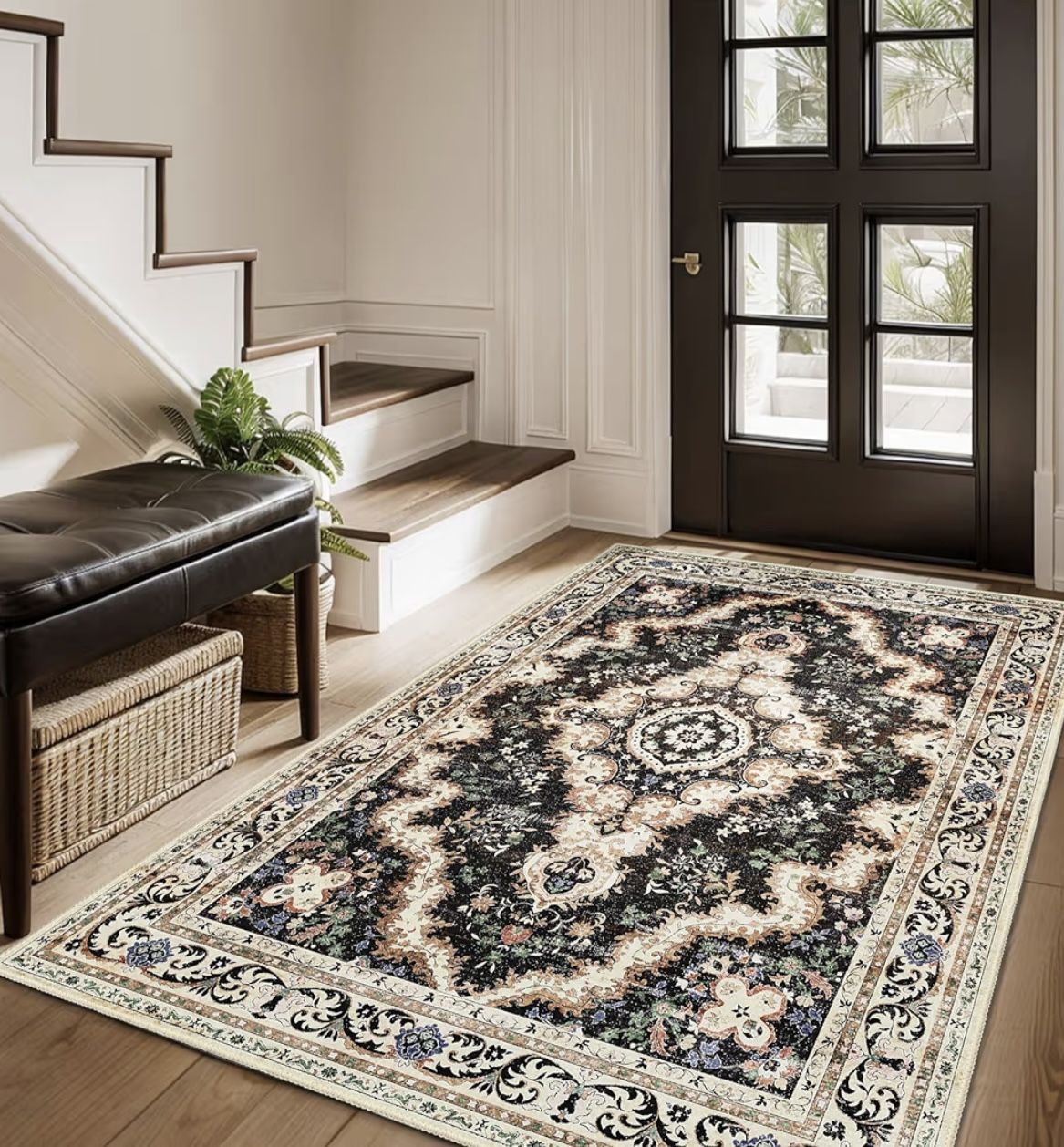 8'×10' Area Rug Black