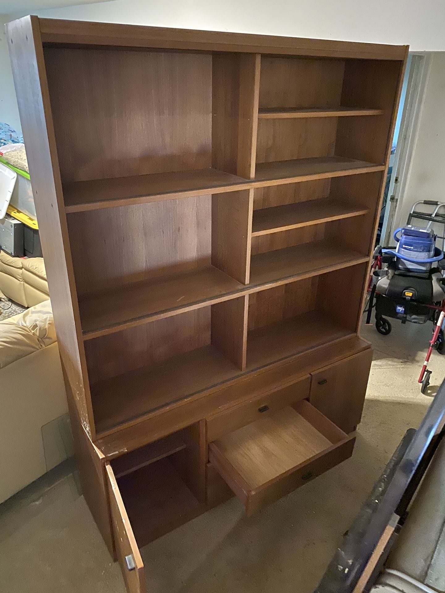 Cabinet With Book Shelf On Top