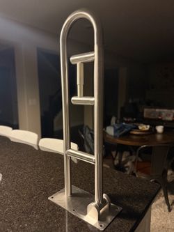 30 in. x 1-1/4 in. Flip-up Screw Grab Bar with Paper Holder in Peened Stainless Steel