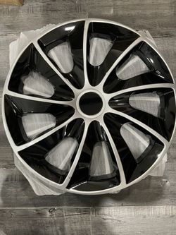 black silver hubcaps 16” wheel rim covers, scratched 4pcs fits honda toyota nissan chevy ford Hiunday kia volkswagen 