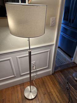Silver 2 Light Floor Lamp 
