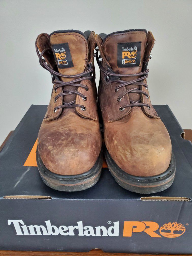 Timberland PRO Men's Pit Boss 6 Inch Steel Safety Toe Industrial Work Boots