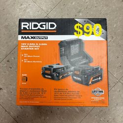 Ridgid Battery Starter Set