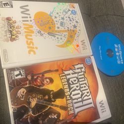 Wii Games Bundle - Guitar Hero Ill, Wii Music, Wii Sports
