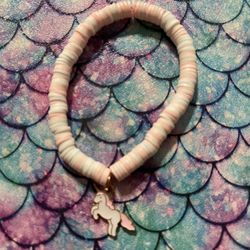 Pink And White Unicorn Bracelet