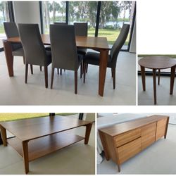 Scandinavian Design Modern Dining And Living Room Set