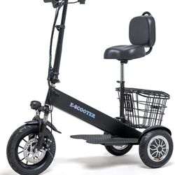 Three-wheel folding electric scooter trike 500W 36V