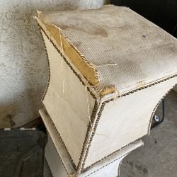 Beige Stools With Storage Room 